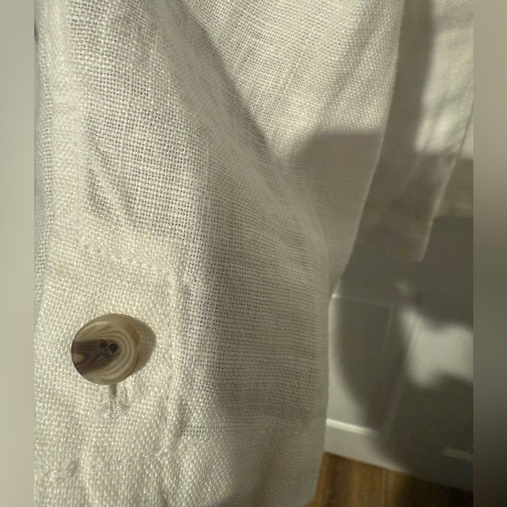 $128 Coldwater Creek Women's Boyfriend 2 Button Blazer Jacket White Size XL NWOT - Picture 2 of 10